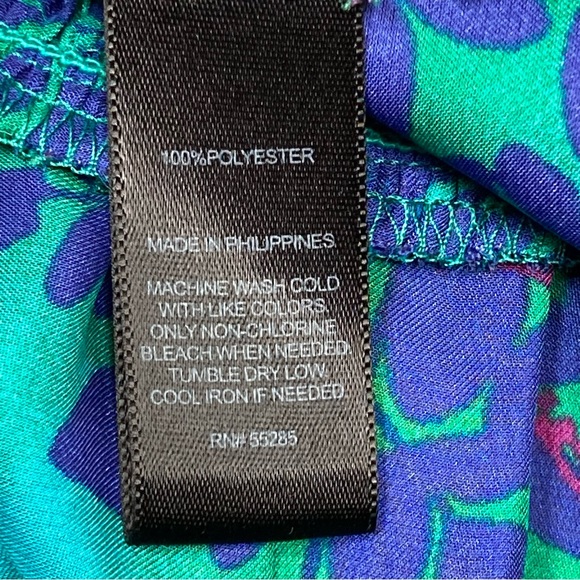 Express Womens Sleeveless Floral Ruffle Front Peplum Blouse With Elastic Waist - Picture 13 of 14